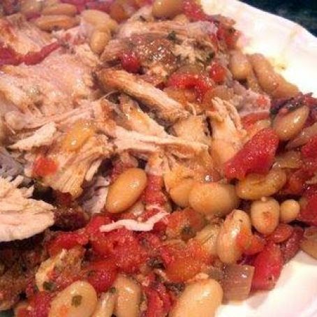 Crockpot Pork Sirloin with Beans