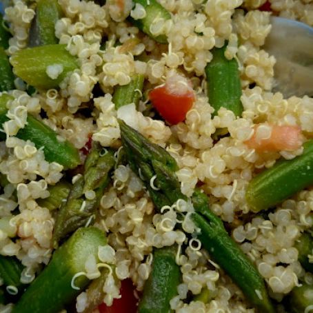 Quinoa Salad with Asparagus, Goat Cheese and Black Olives Recipe : Bobby Flay : Recipes : Food Network