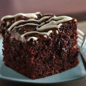 Chocolate Caramel Poke Cake