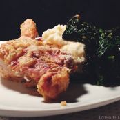 Oven Fried Chicken w/ Broccoli Rabe & Creamy Potatoes
