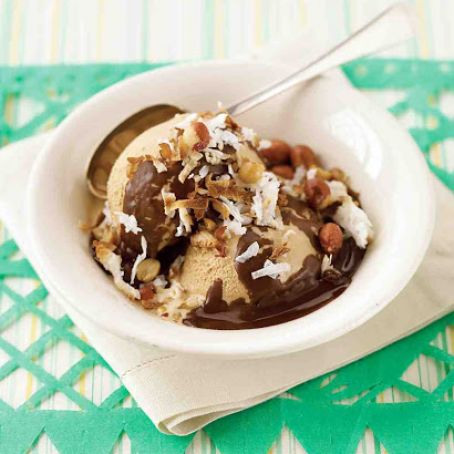 Mexican Ice Cream Sundaes with Cinnamon-Chocolate Sauce