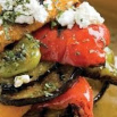 Eggplant and Peppers with Feta