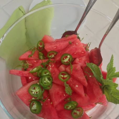 Chill & Be Chili Watermelon & Jalapeno Salad