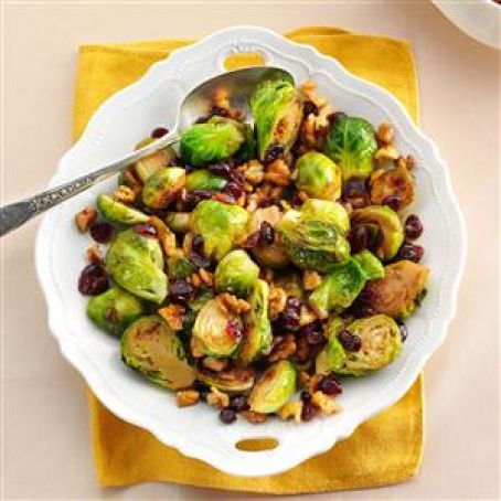 Cranberry Walnut Brussels Sprouts