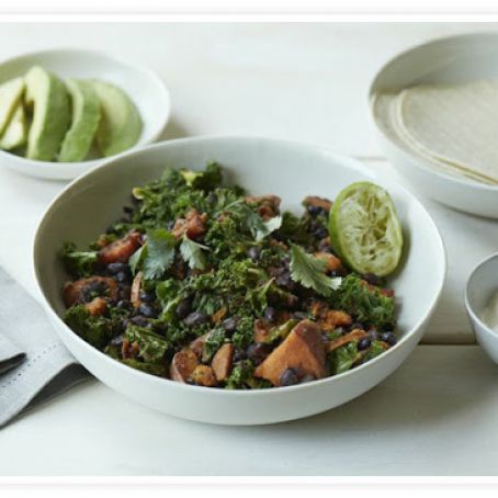 Sweet Potato, Black Bean & Kale Skillet