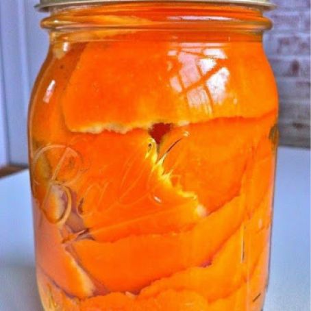 Orange peels in vinegar