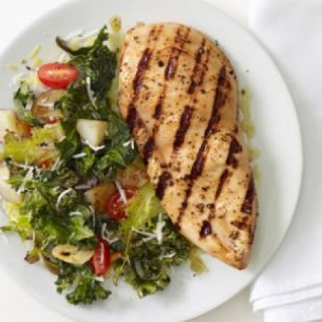 Grilled Chicken With Roasted Kale