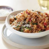 Cheesy Farro-and-Tomato Risotto