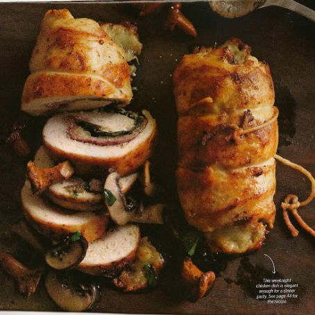 Prosciutto-Stuffed Chicken with Mushroom Sauce