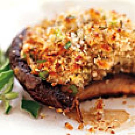Mozzarella-Stuffed Grilled Portobellos with Balsamic Marinade