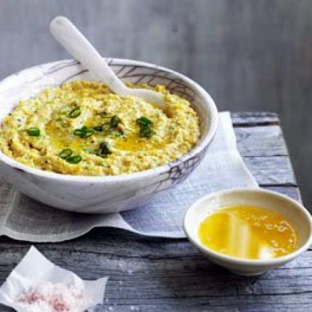 Creamed corn w. lime butter