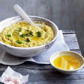 Creamed corn w. lime butter