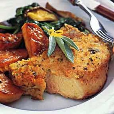 Pork Chops, Baked with Parmesan Sage