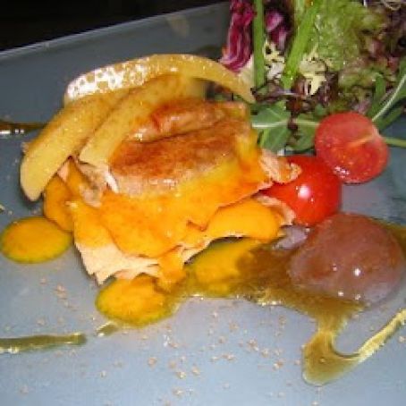 MIL HOJAS DE FOIE GRAS Y MANGO