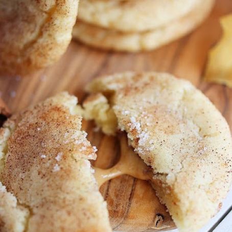 Sea Salt Caramel-Stuffed Snickerdoodles