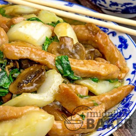 Garlic Pork With Bok Choy
