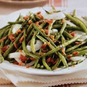 Roasted Green Beans With Pancetta and Yogurt