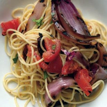 SPAGHETTI w/SMOKEY TOMS & RED ONIONS