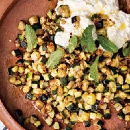 Roasted Zucchini with Ricotta and Mint