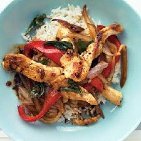 Chicken and Basil Stir-Fry