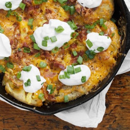 Loaded Smashed Potato Skillet