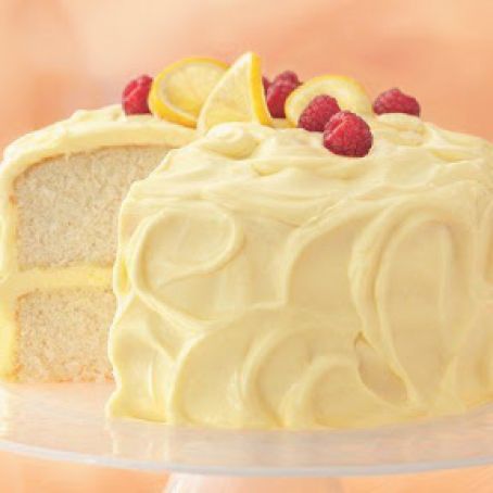 Lemon Cake with Whipping Cream Mousse
