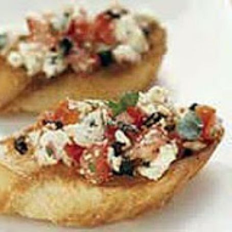 Basil Tomato Feta Bruschetta