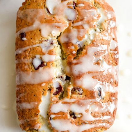 Lemon Poppyseed Bread with Cranberries