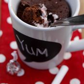 Candy Cane Kisses Chocolate Mug Cake