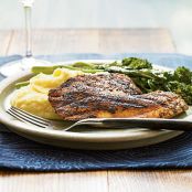 Grilled Tilapia with Smoked Paprika and Parmesan Polenta