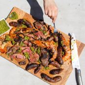 Churrasco with Grilled Scallion Chimichurri (Latin American Mixed Grill)