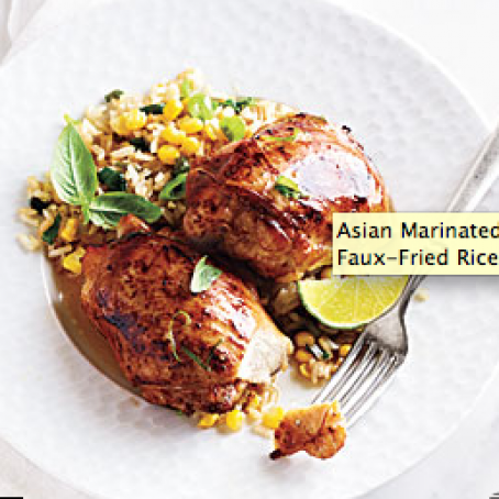 Asian Marinated Chick/Corn/Basil Faux Fried Rice