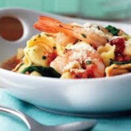 Shrimp, Tortellini & Spinach