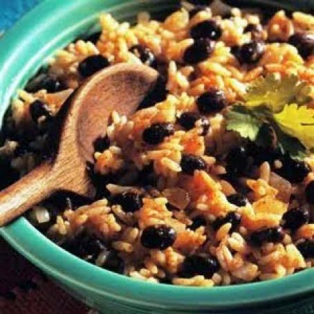 Cajun Black Beans with Yellow Rice