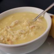 Greek Chicken Lemon Rice Soup