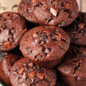 Double Chocolate Vegan Chocolate Muffins