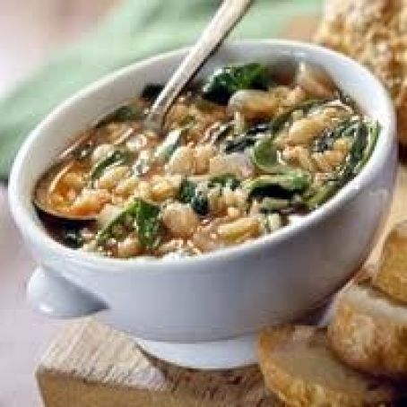 Savory Bean Spinach Soup