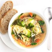 Ravioli and Vegetable Soup