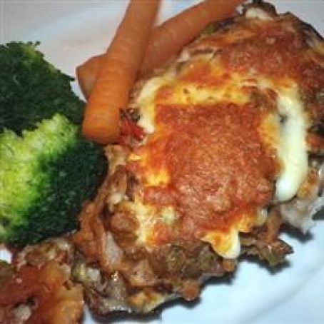 Eggplant Stuffed with Lamb and Feta