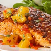 Sweet 'n Smoky Salmon with Orange Salsa