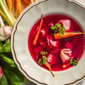 Beet Soup with a Cauliflower and Carrot