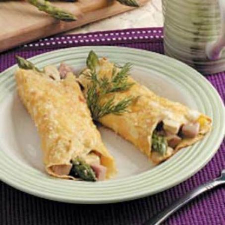 Chicken Asparagus Crepes