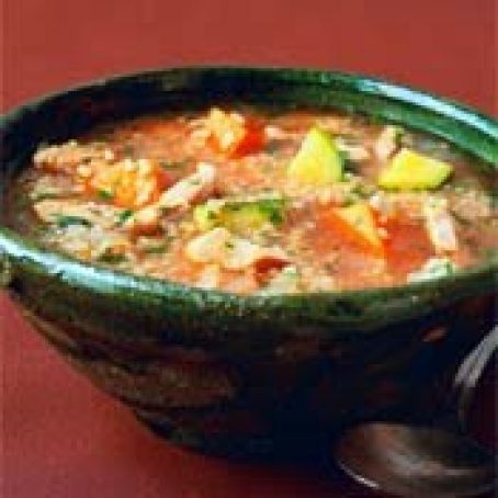 Moroccan Chicken Soup With Apricot Couscous
