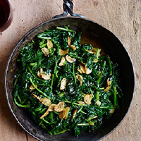 Sautéed Spinach with Lemon-and-Garlic Olive Oil