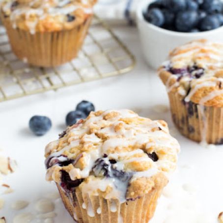 Blueberry Almond Coffee Cake Muffins