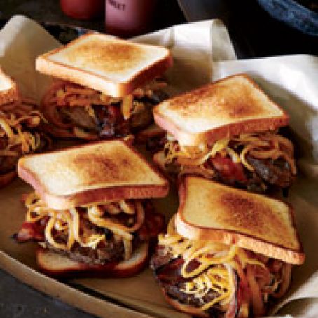 Smoked Gouda and Bacon Burgers with Barbecue Sauce