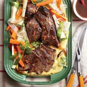 Company Pot Roast with Creamy Mushroom Grits