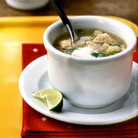 Posole Tomatillo Chicken and Hominy Soup