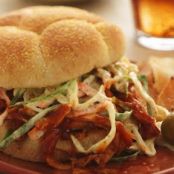 Pulled Chicken Sandwhiches with Root Beer BBQ Sauce