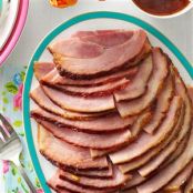 Maple-Peach Glazed Ham 